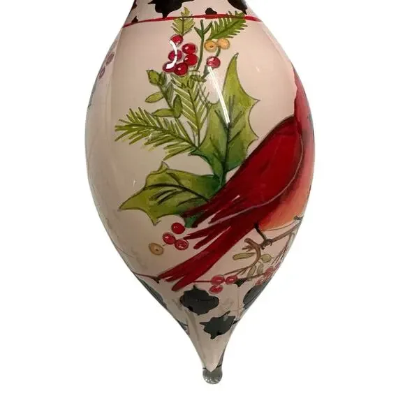 Ne'Qwa Art Peace Cardinal With Black and White Border Ornament Season Of Peace 4 - Picture 3 of 10